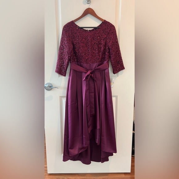 Alex Evenings Sequin Lace High-Low Cocktail Dress NWT - Picture 3 of 16